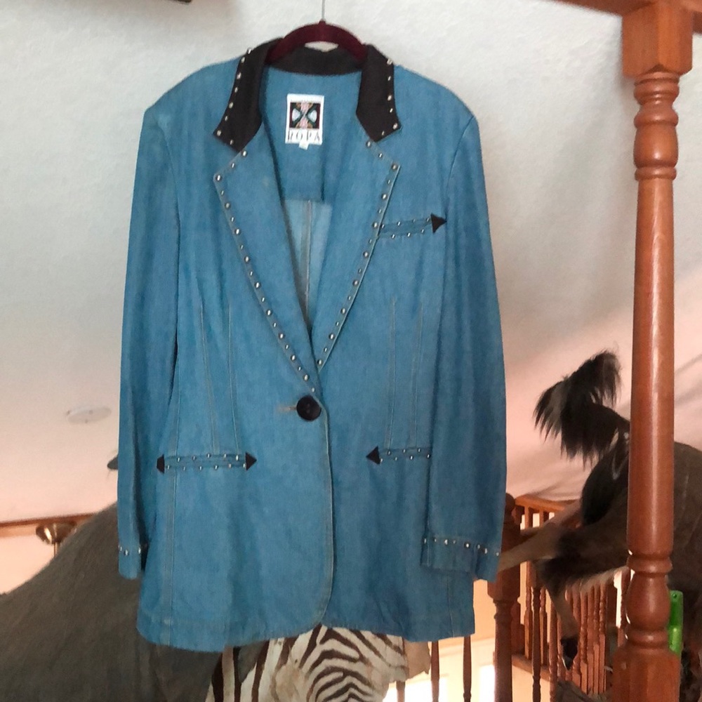 EUC Vintage 90s Hairston Roberson ROPA denim jacket blazer rodeo NFR rockies 12 - Picture 6 of 13